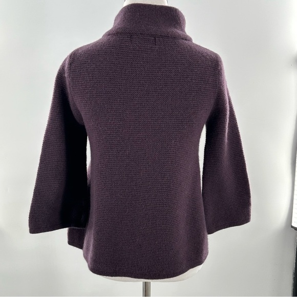 Fenn Wright Manson cardigan sweater M 70% lambswool 20% angora purple lagenlook - Picture 6 of 12
